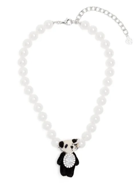 YVMIN collar Furry con perla