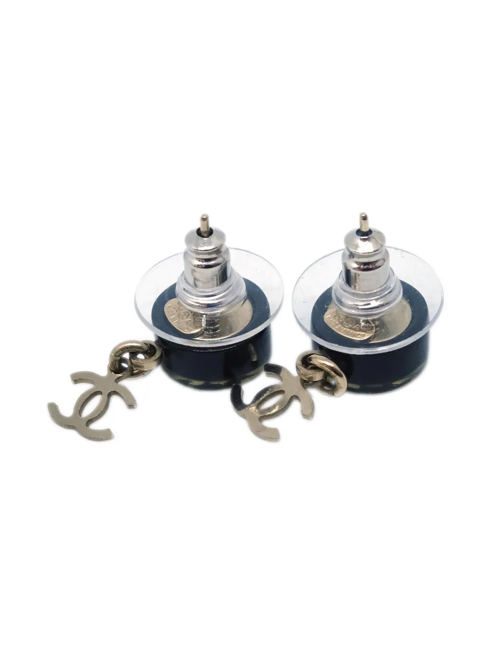 Pre-owned Chanel 2006 Cc Dangle Earrings In Gold