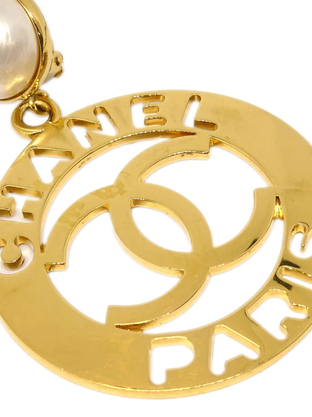 CHANEL Pre-Owned 1990-2000s CC dangle clip-on earrings | Image 2