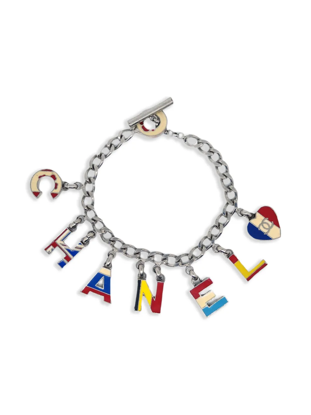 CHANEL Pre-Owned 2003 National Flag ブレスレット - シルバートーン CHANEL Pre-Owned 2003 National Flag ブレスレット - シルバートーン