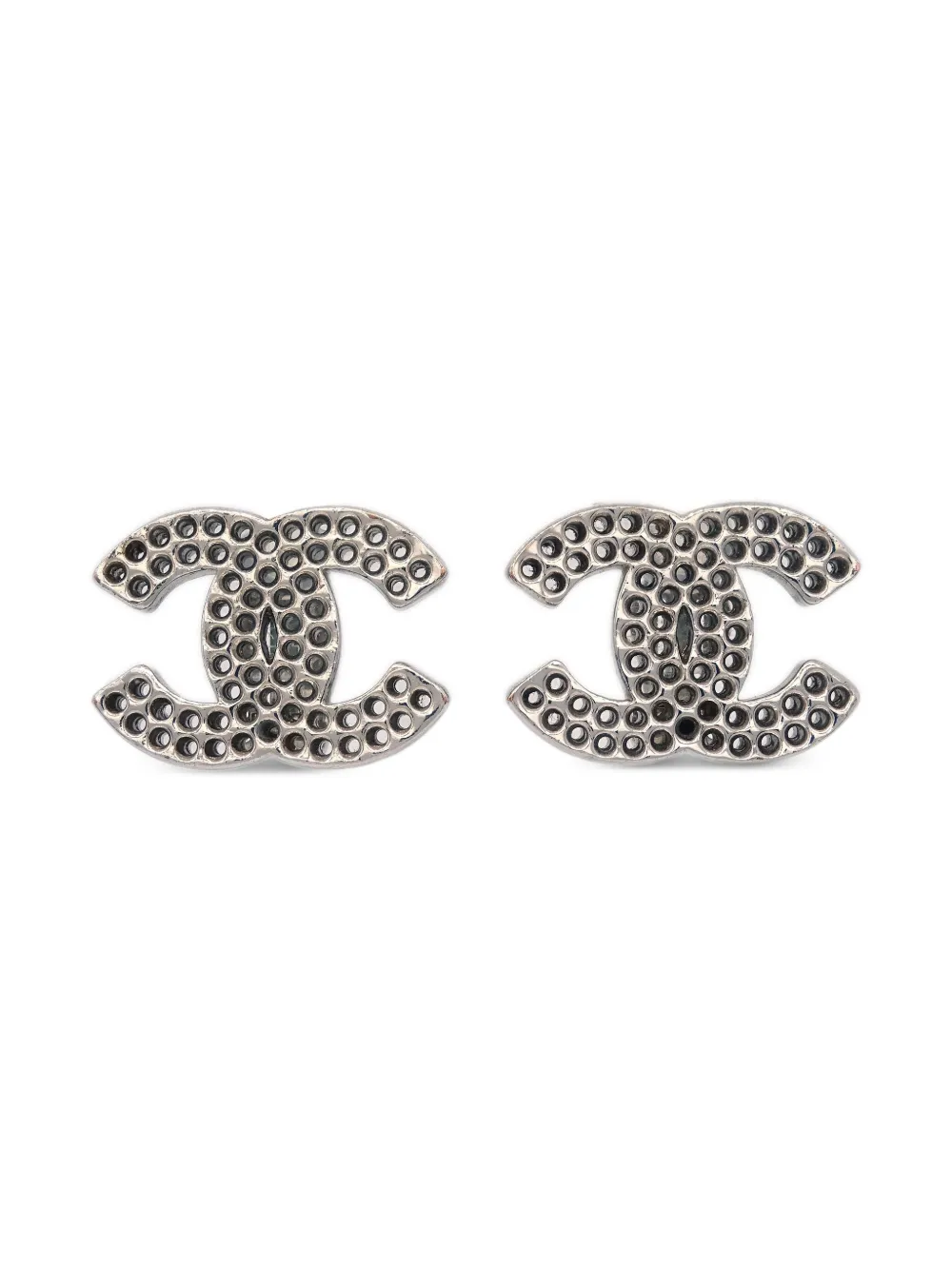CHANEL Pre-Owned 2006 CC clip-on earrings | Silver | Image 1