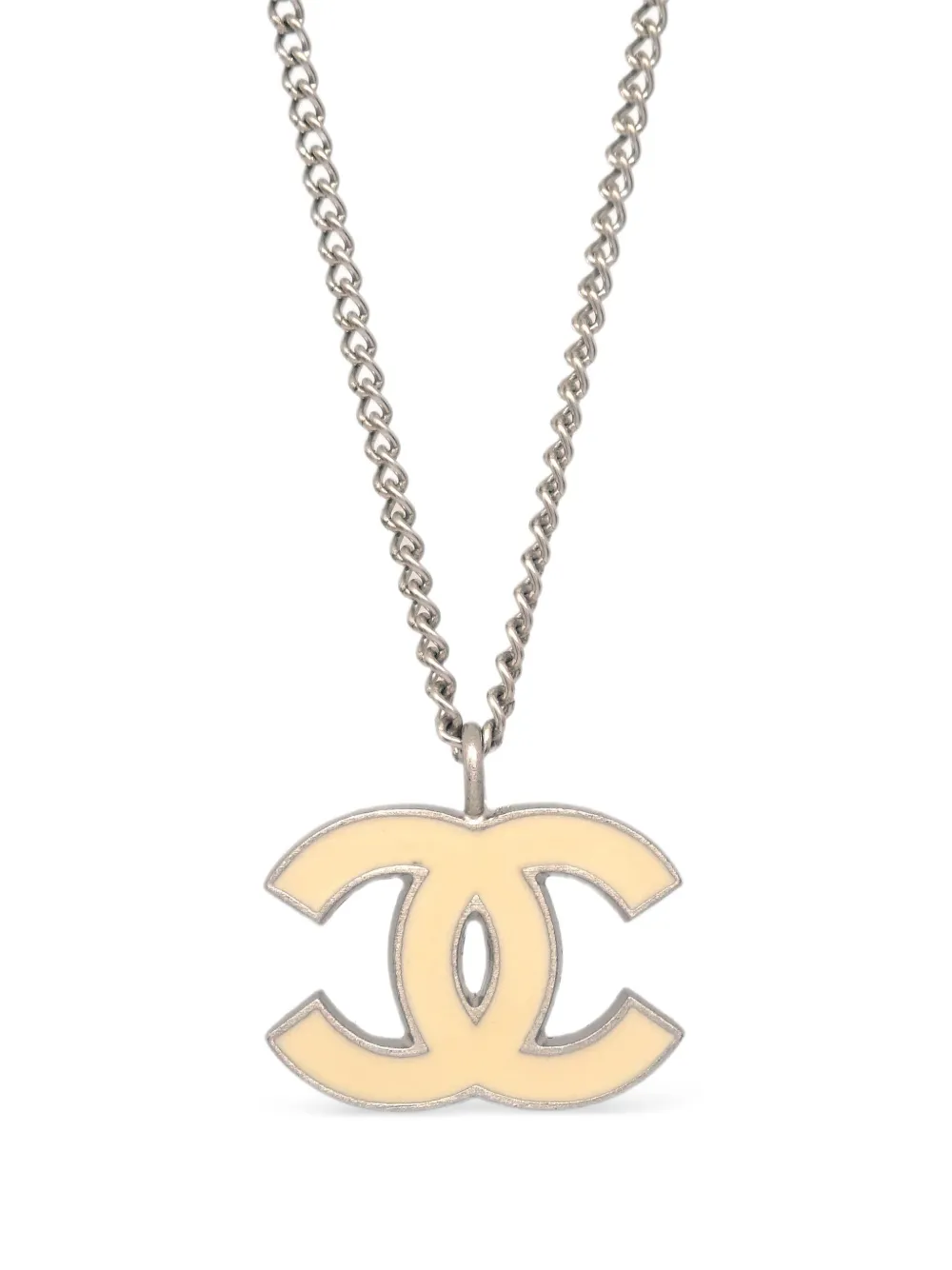 Pre-owned Chanel 2006 Cc-pendant Necklace In 银色