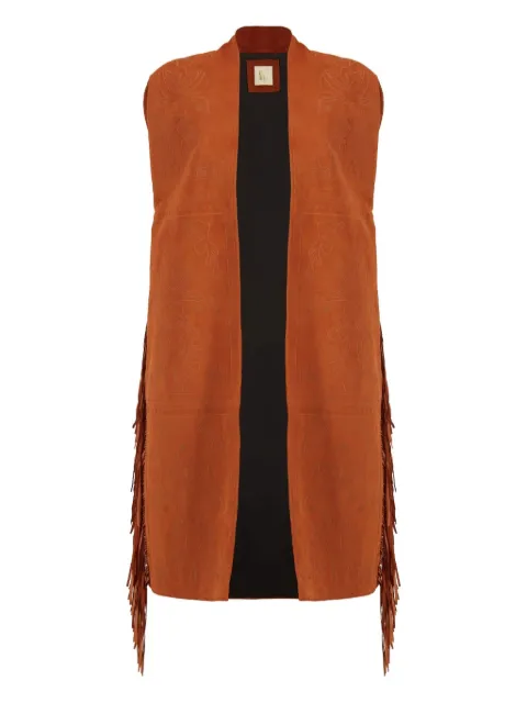 PAULA embroidered suede gilet
