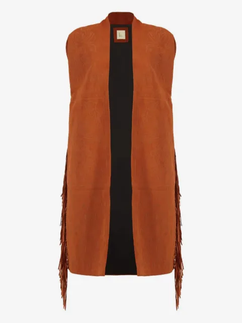 PAULA embroidered suede gilet