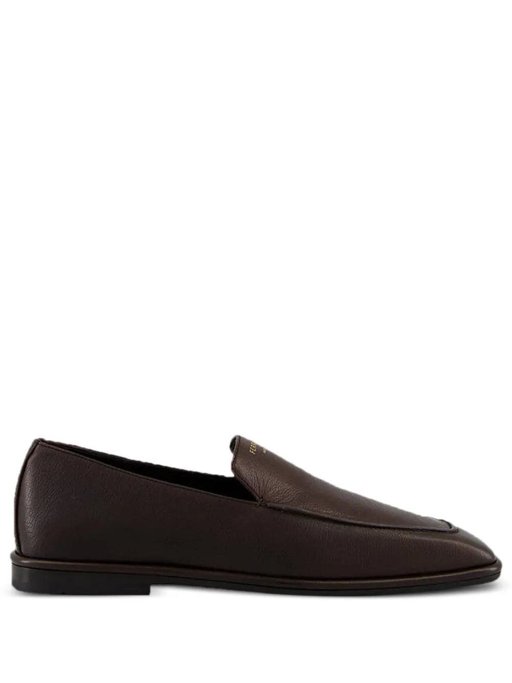 Ferragamo hammered calfskin loafers Brown