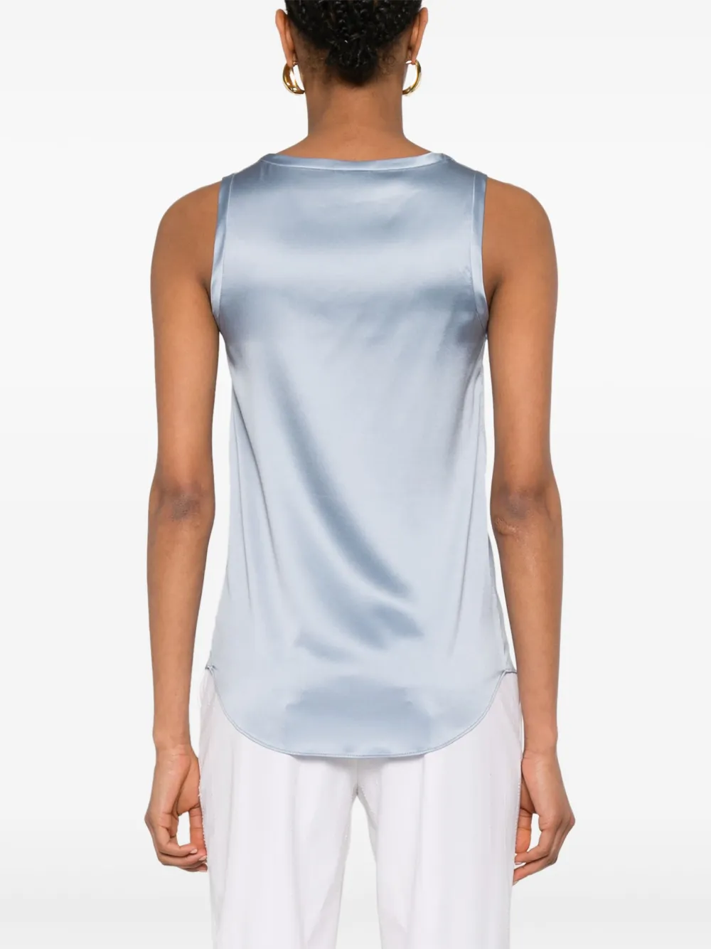 Brunello Cucinelli Satijnen tanktop Blauw