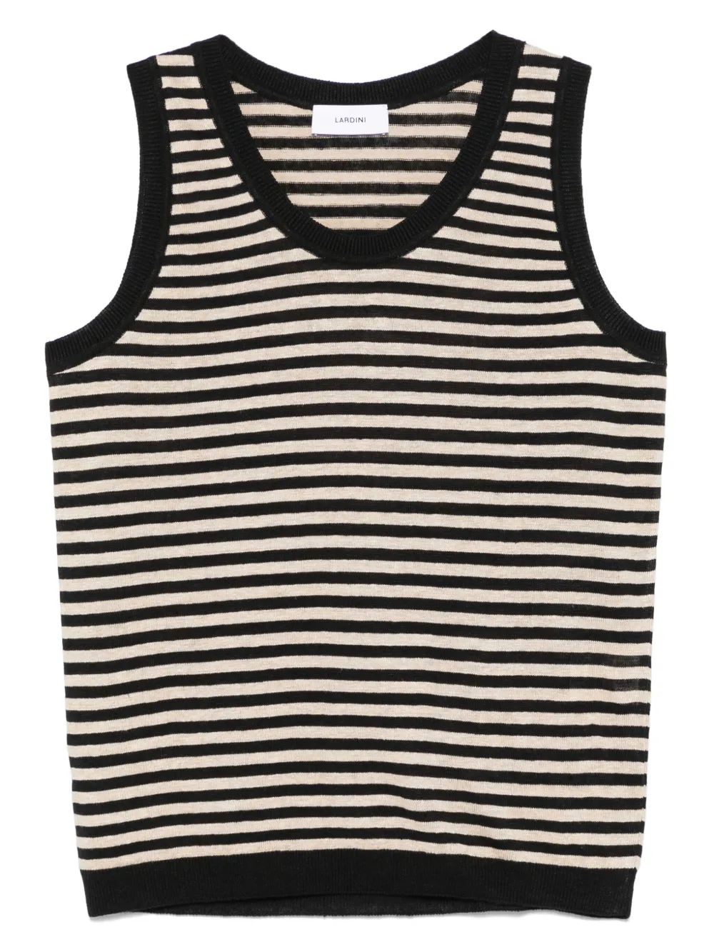 Lardini camiseta con rayas estampadas | negro | Image 1