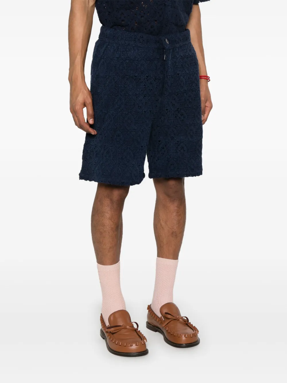 Daily Paper Shorts met kant Blauw