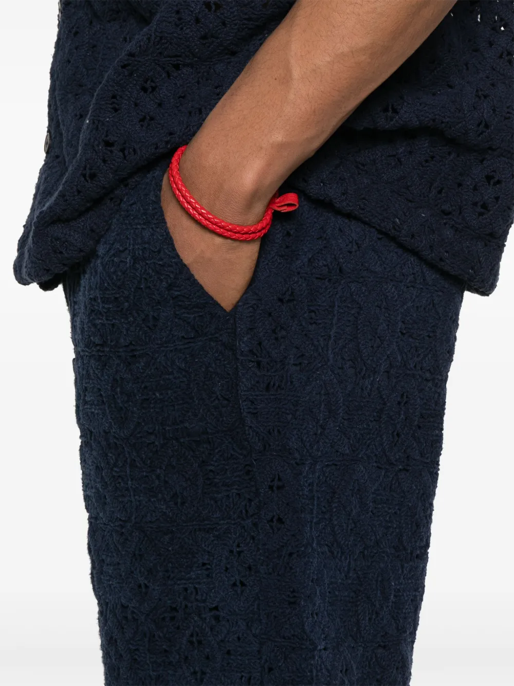 Daily Paper Shorts met kant Blauw