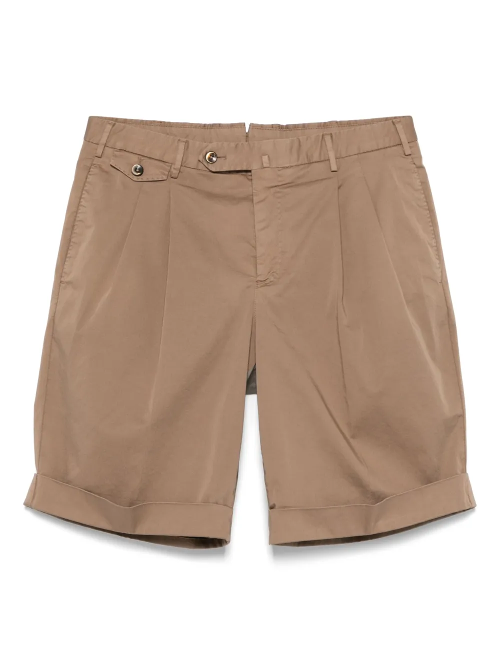 PT Torino Shorts met plooidetail Bruin
