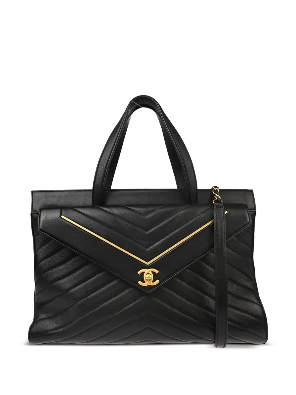 CHANEL 2017 CHEVRON-QUILTED TOTE BAG