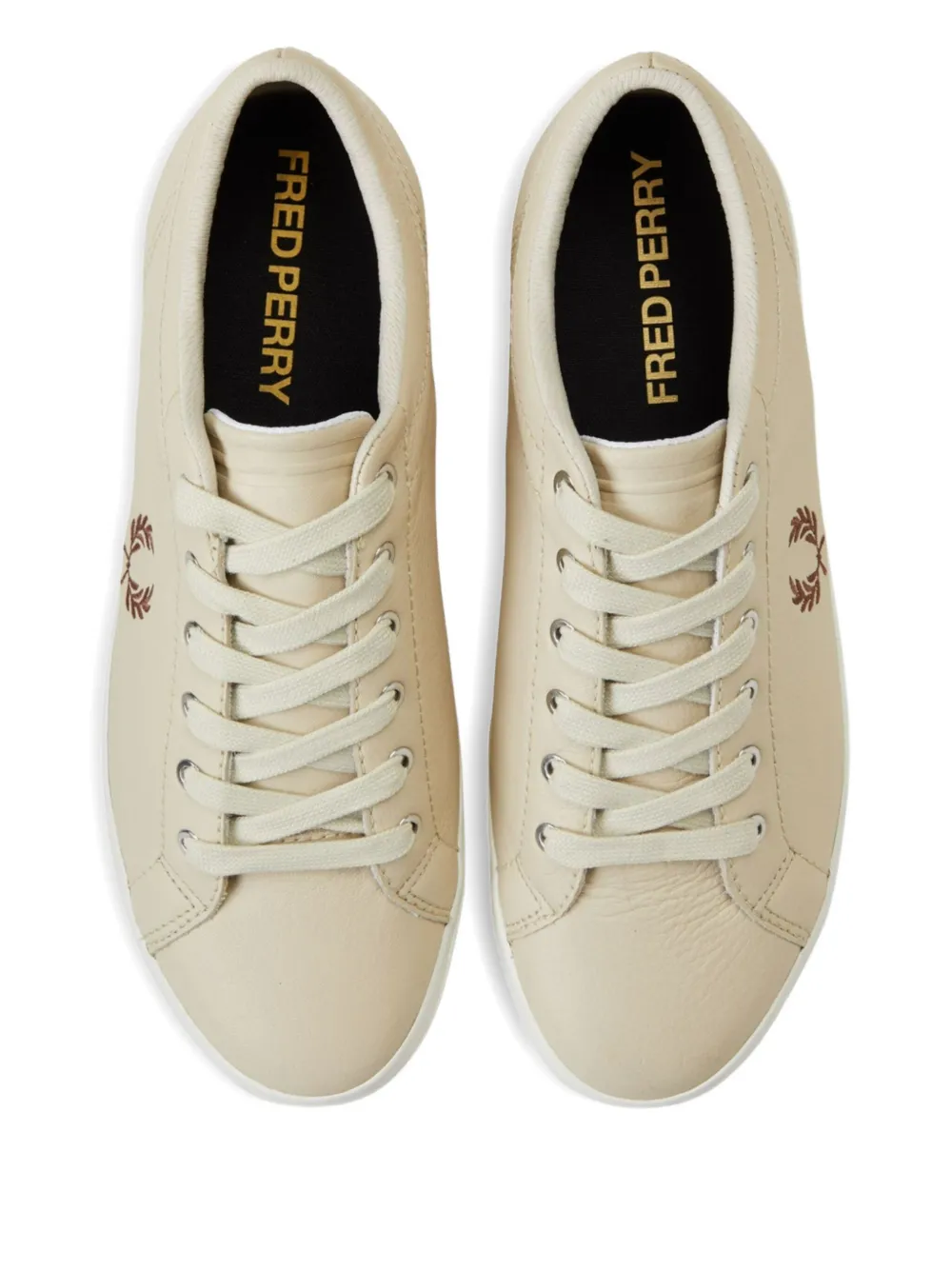 Fred Perry Leren sneakers Beige