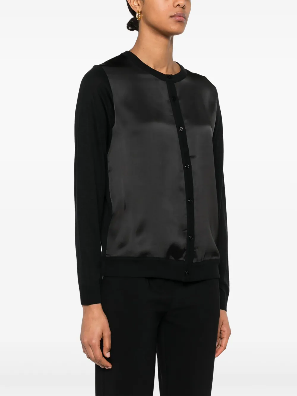 Herno Vest met satijnen vlak Zwart