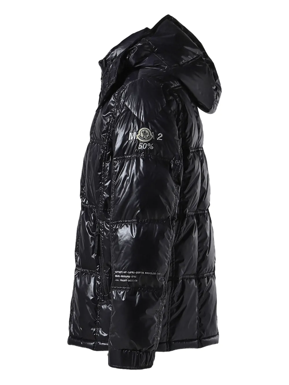 Moncler x FRGMT Chaka donsjack met capuchon Zwart