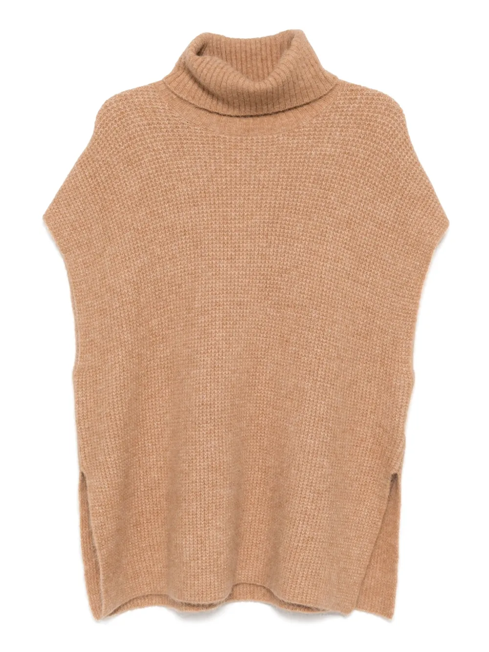 JAMES PERSE WAFFLE-KNIT FUNNEL-NECK TUNIC