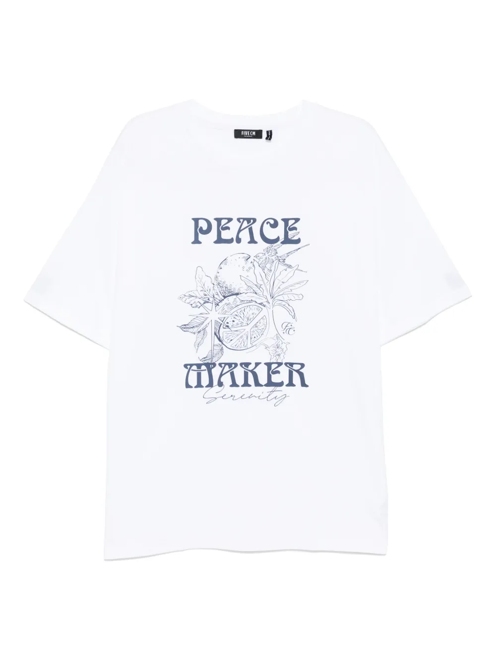 FIVE CM playera con estampado gráfico | blanco | Image 1