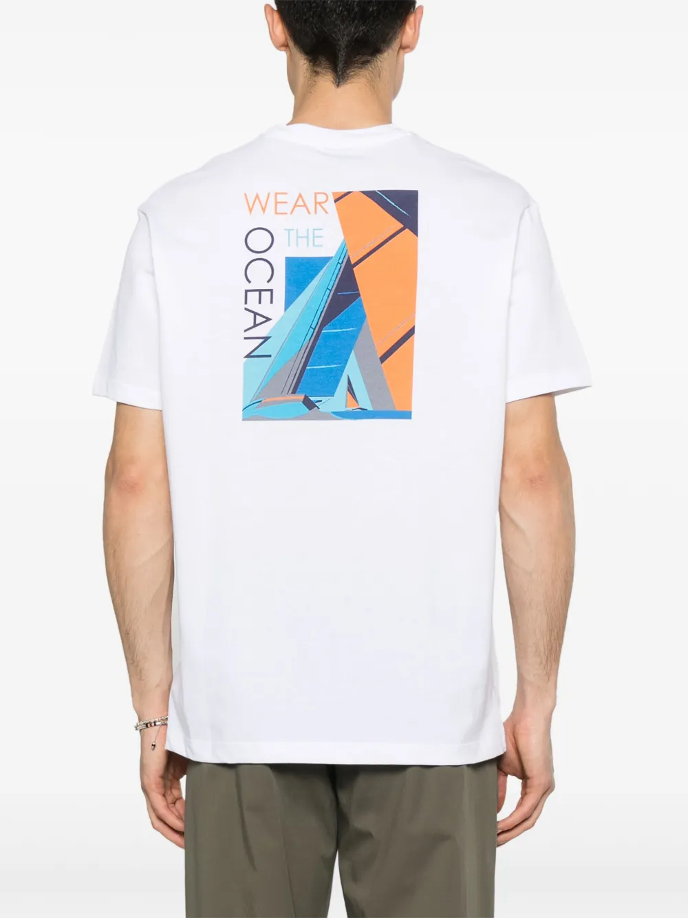 Paul & Shark T-shirt met rubberen logo Wit