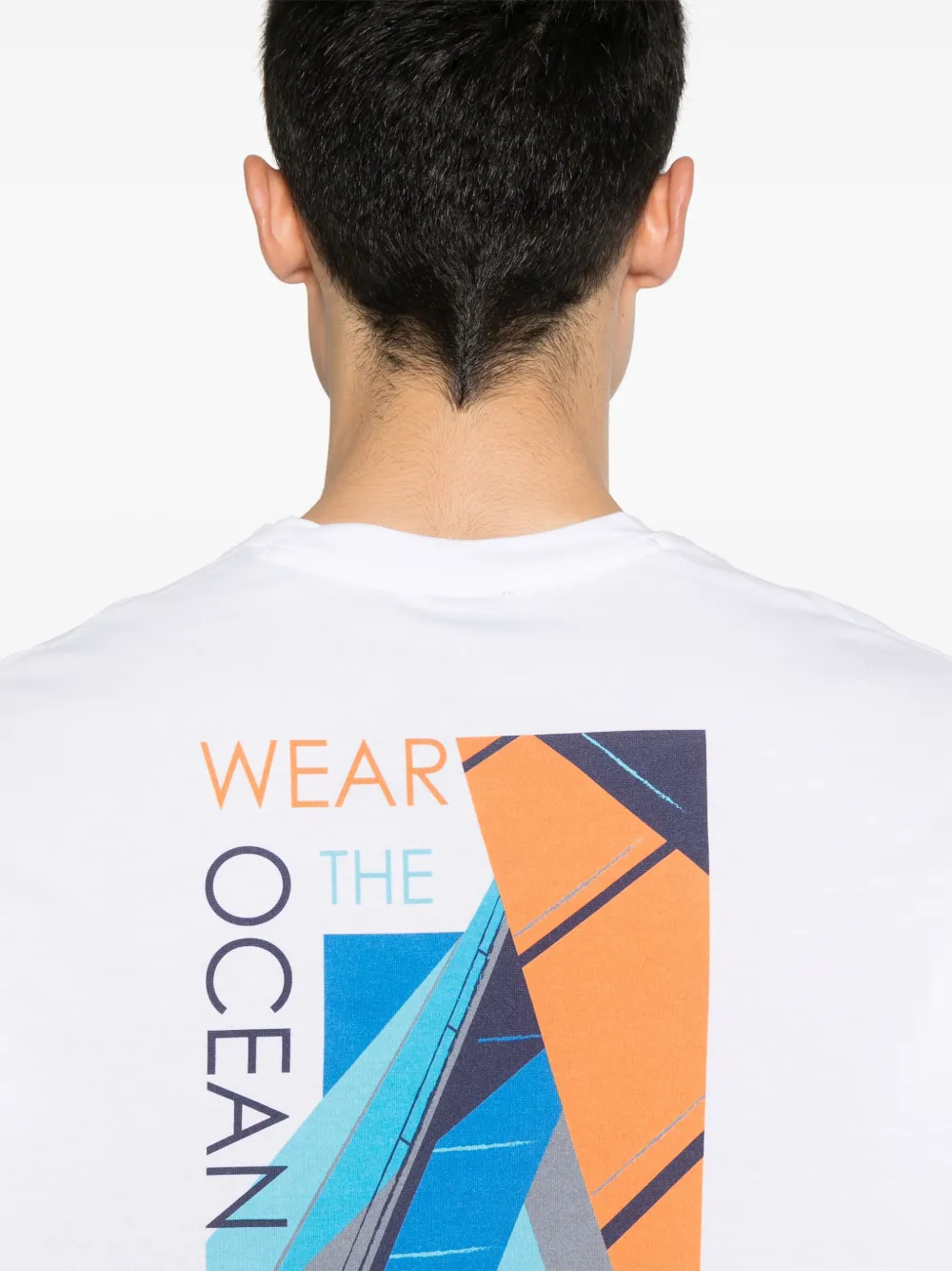 Paul & Shark T-shirt met rubberen logo Wit