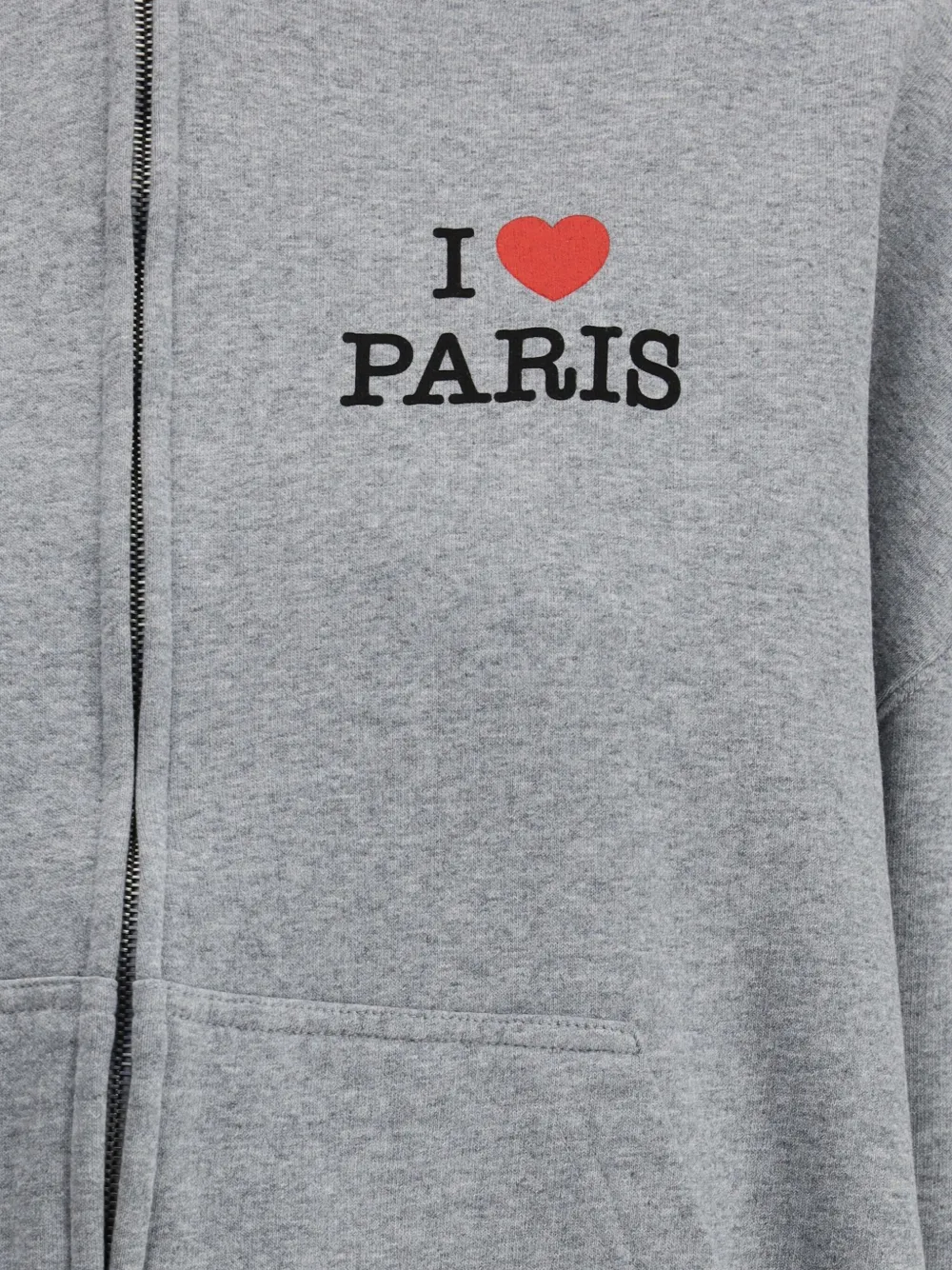 Balenciaga I Love Paris hoodie met rits Grijs