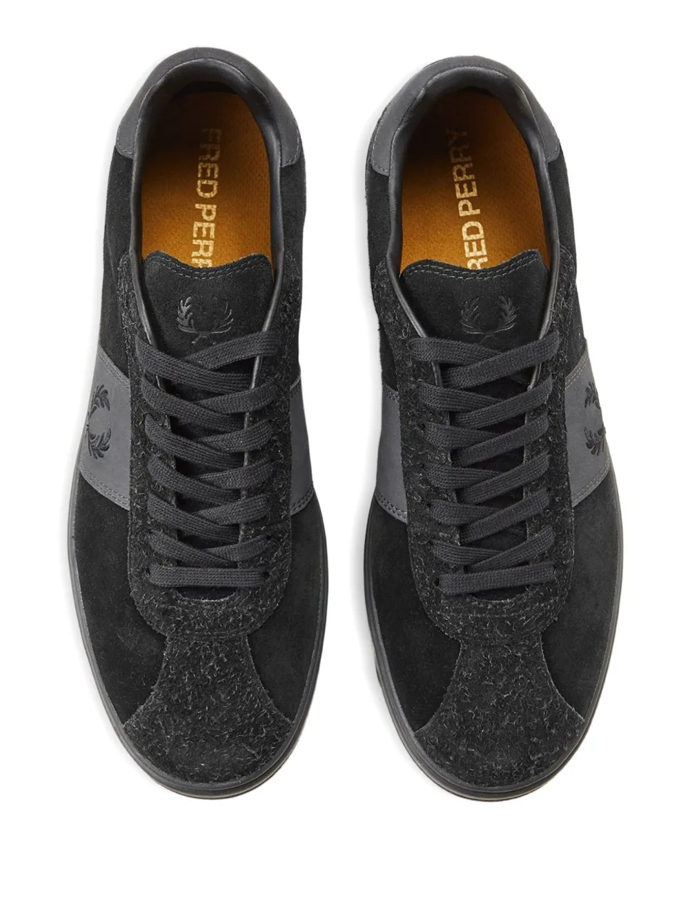 Fred Perry Sneakers met geborduurd logo Zwart