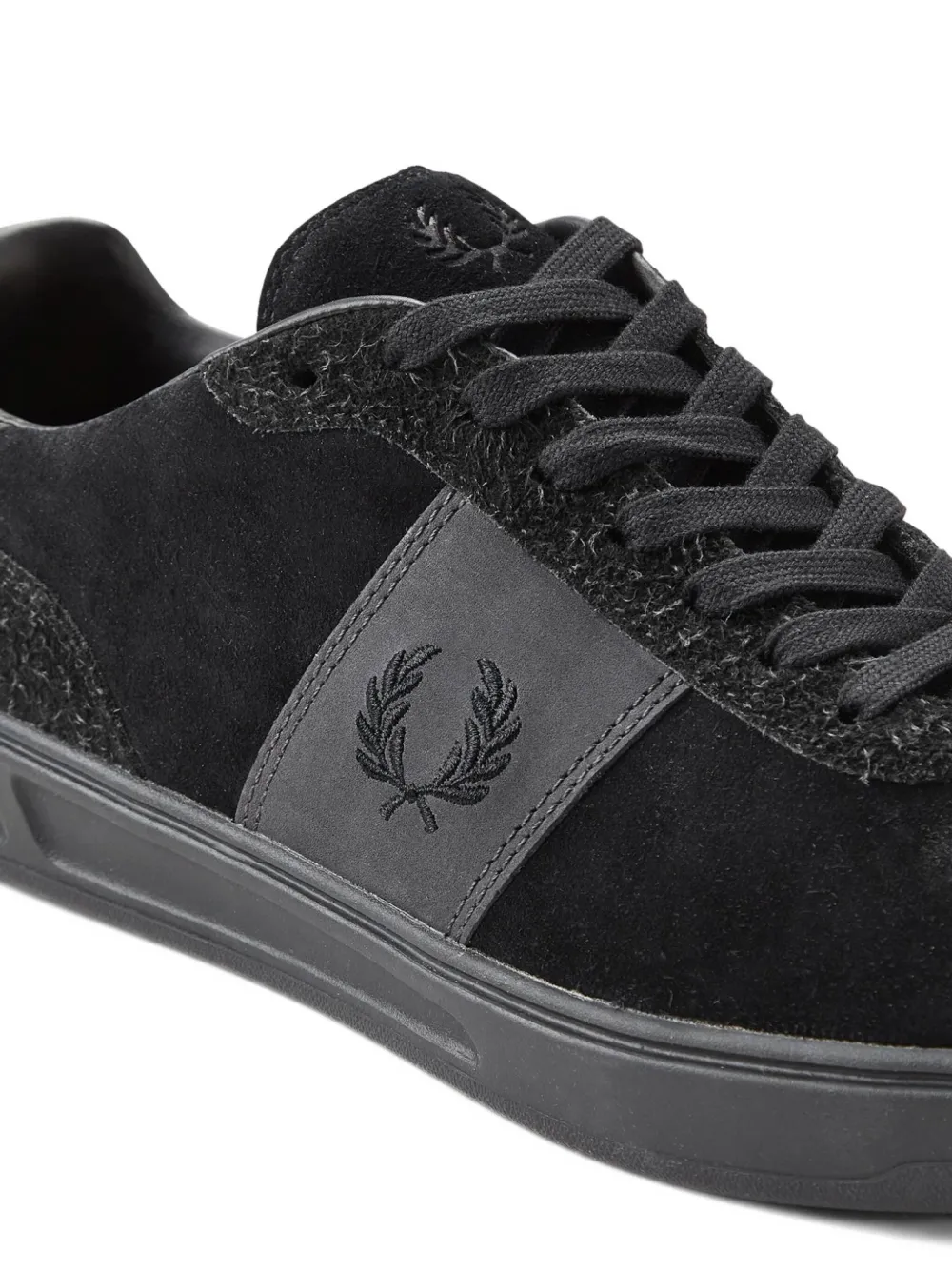 Fred Perry Sneakers met geborduurd logo Zwart