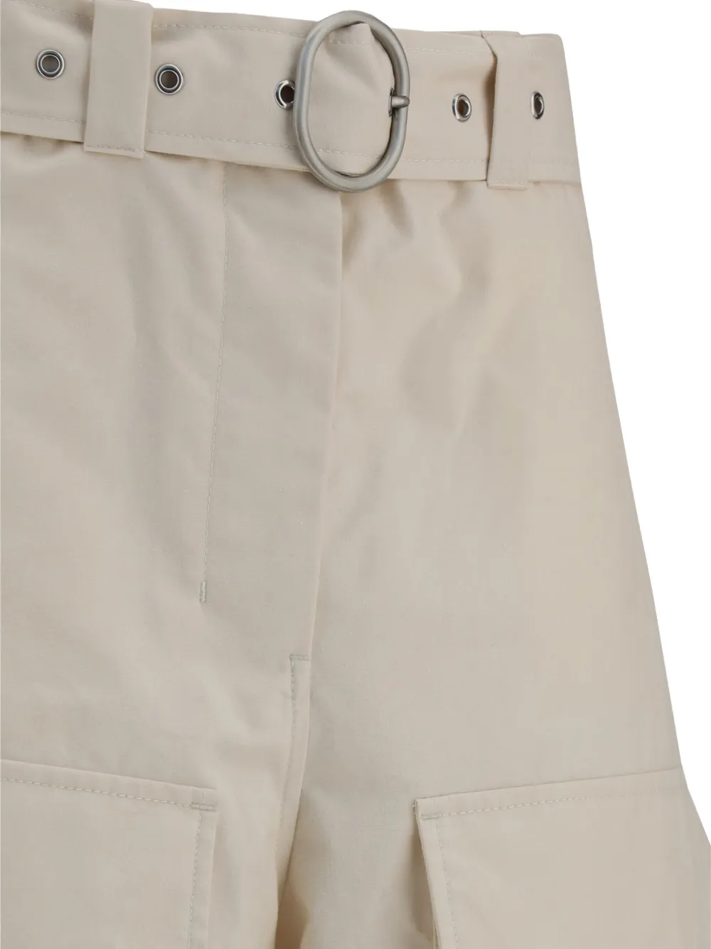 Shop Jil Sander Cotton Cargo Trousers In Neutrals