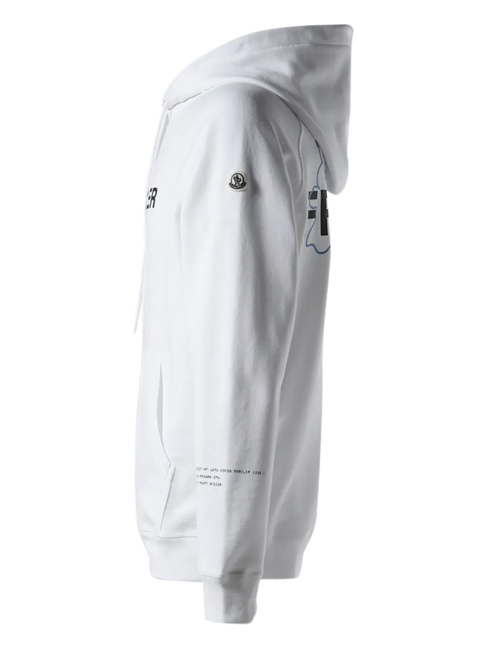 Moncler X Frgmt Cartoon Logo Cotton Hoodie In White