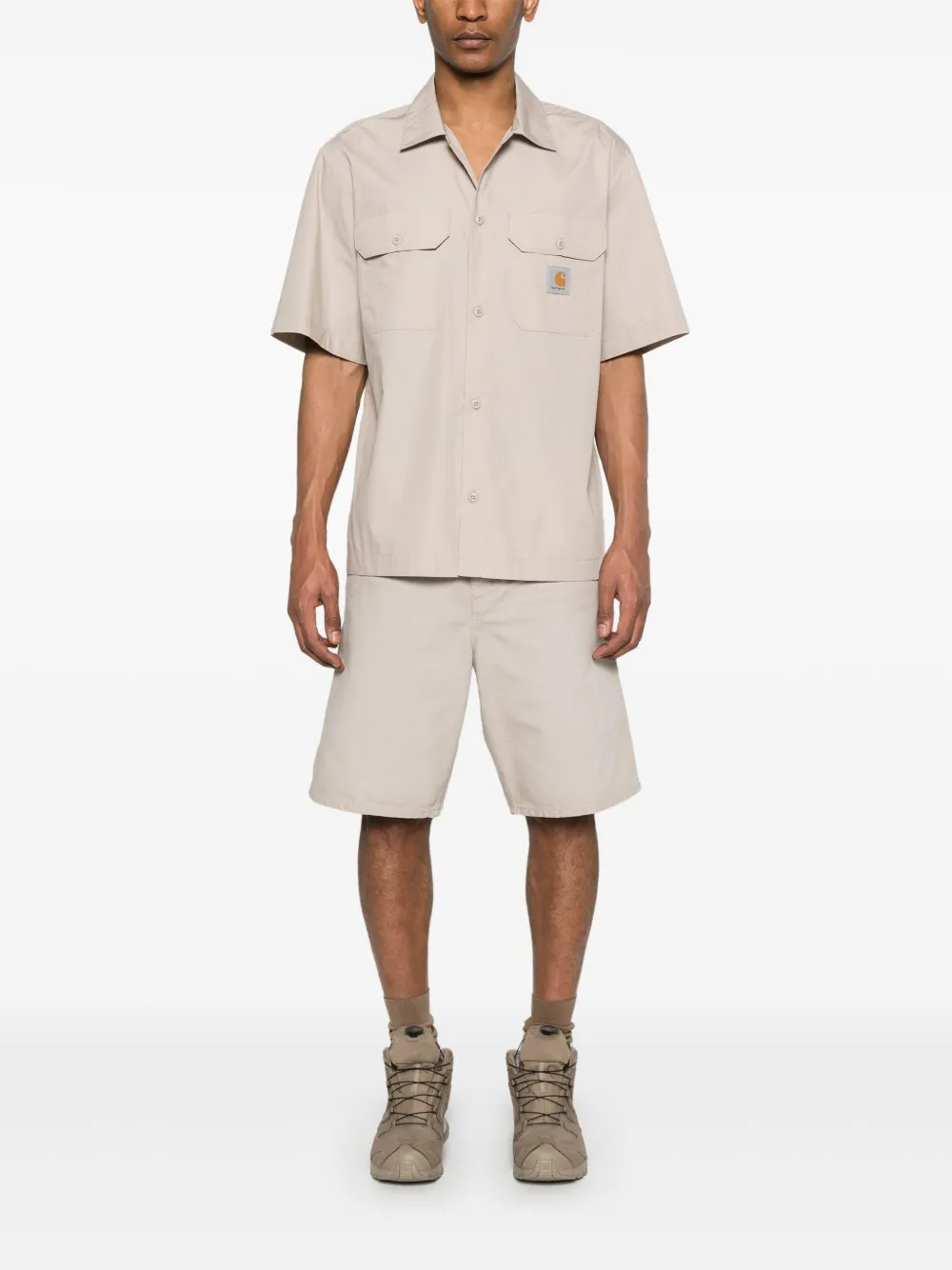 Carhartt WIP Overhemd met logopatch - Beige