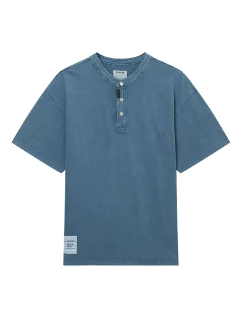 Musium Div. buttoned-collar denim T-shirt