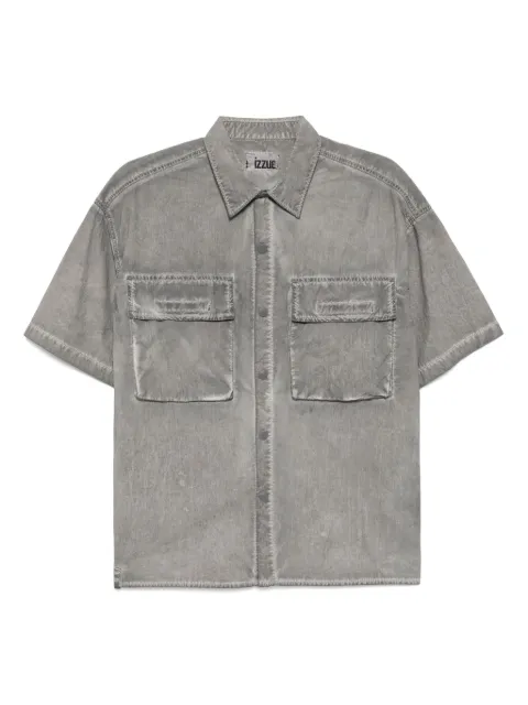 izzue logo-embroidered shirt