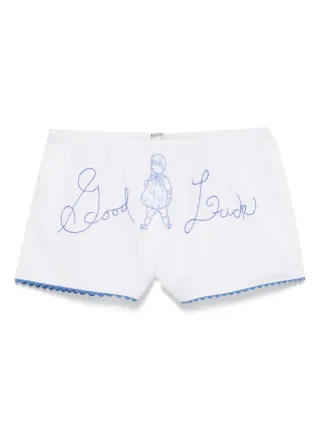 【関税込み】Bode ホワイト Lucky Baby ショートパンツ BODE Lucky Baby ショートパンツ | ホワイト | FARFETCH JP