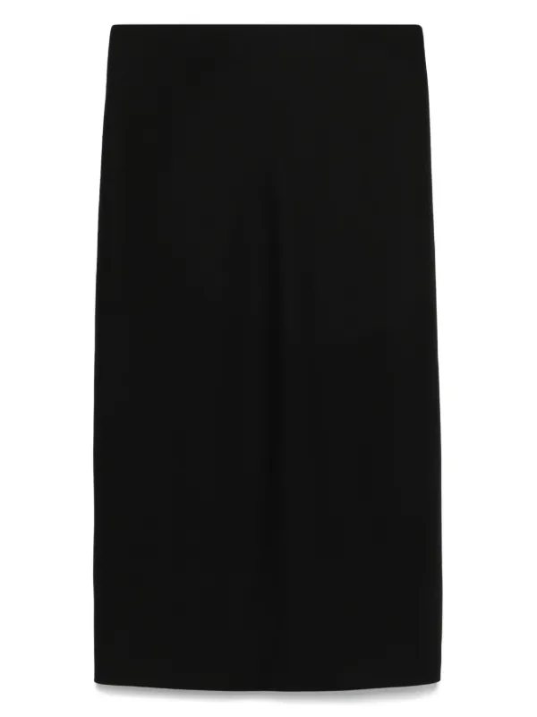 Carven Wool Maxi Skirt in Black