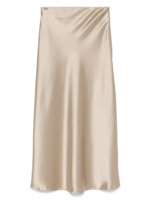 Galvan satin midi skirt