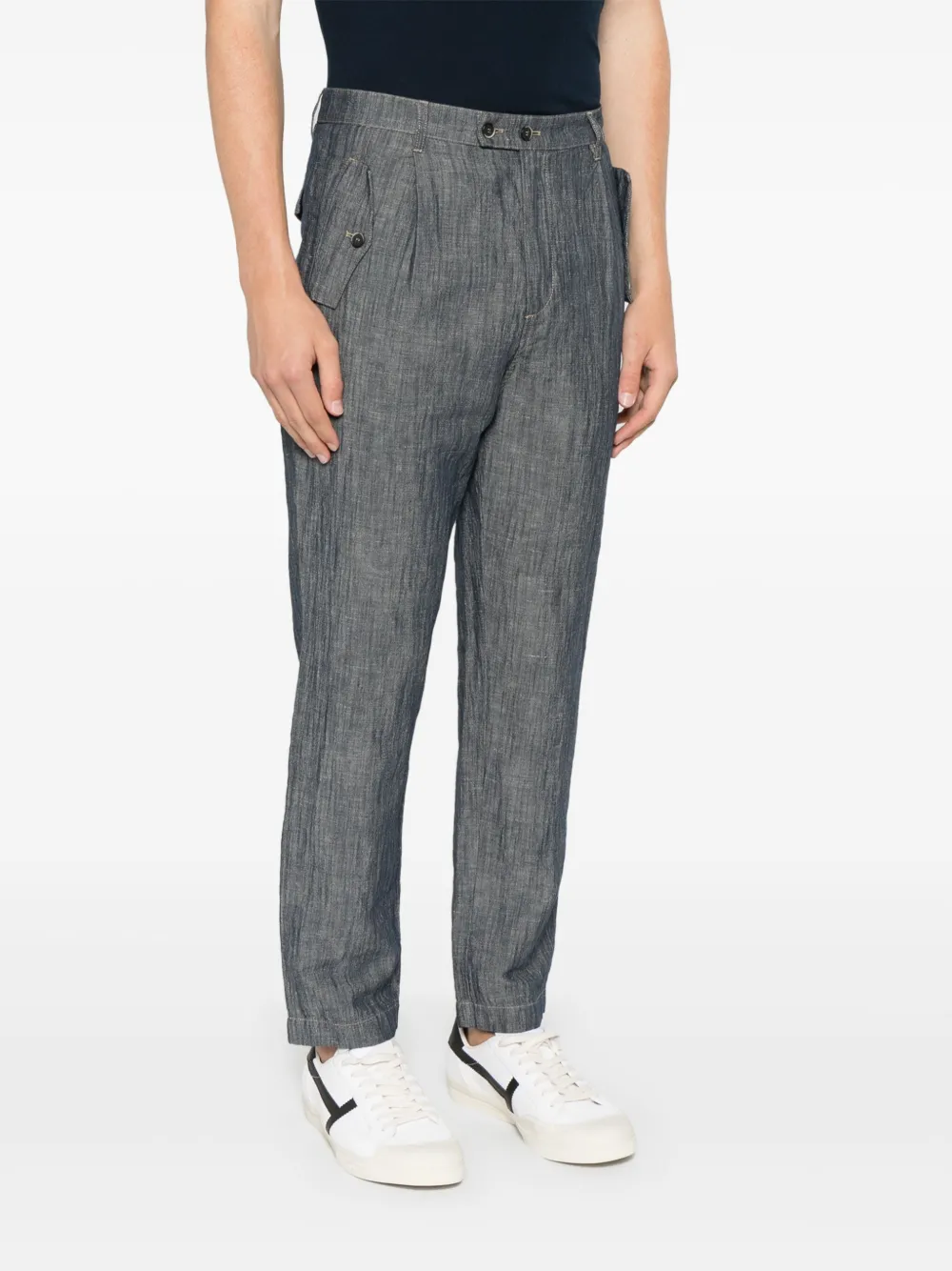 BARENA VENEZIA PLEAT-DETAIL TROUSERS 
