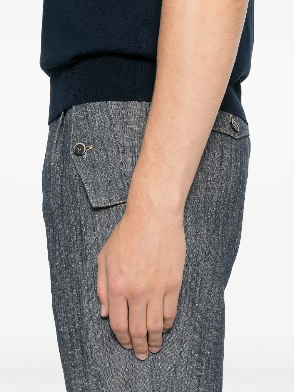 BARENA VENEZIA PLEAT-DETAIL TROUSERS 