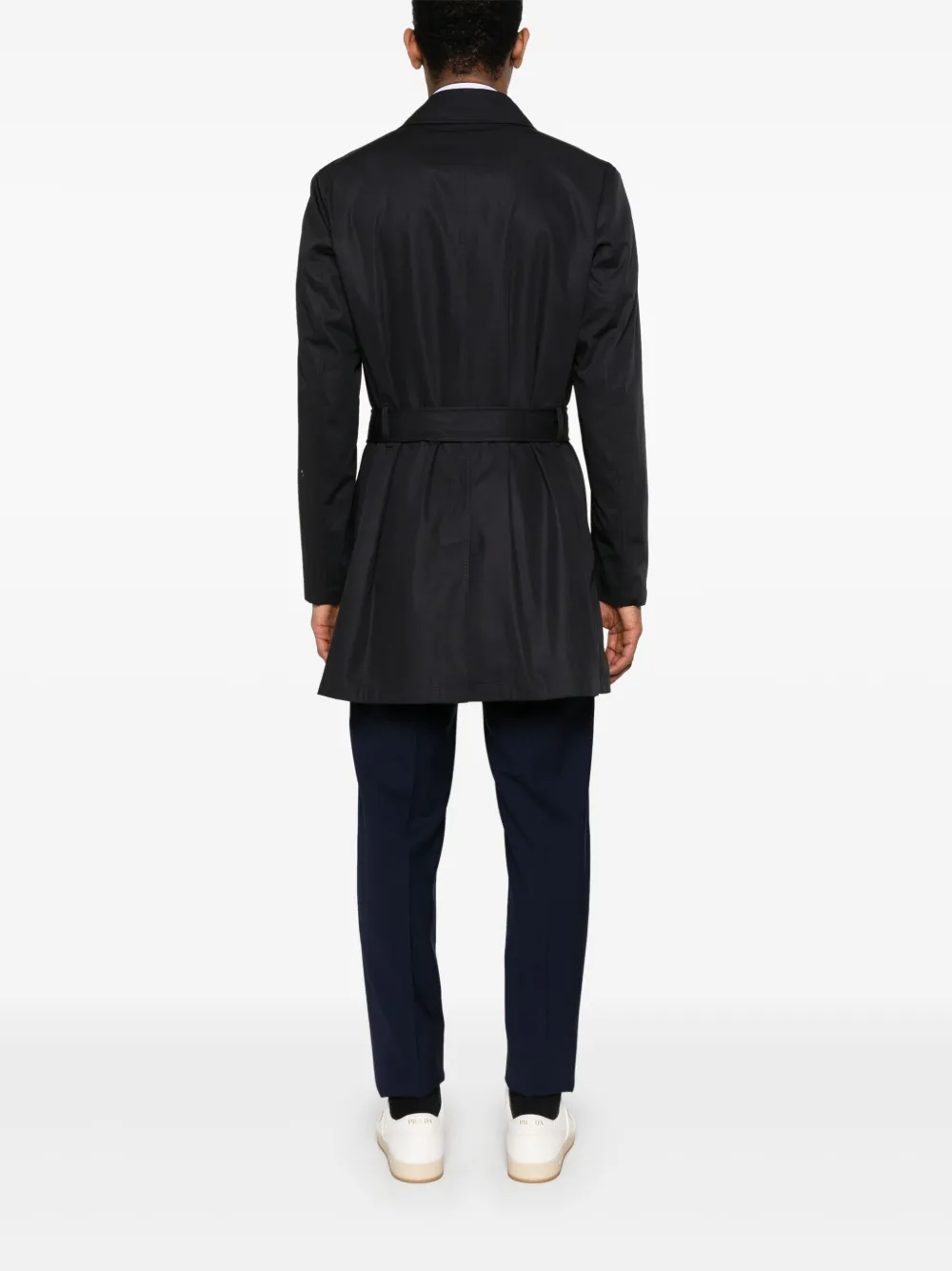 Herno Trenchcoat met verborgen sluiting Blauw