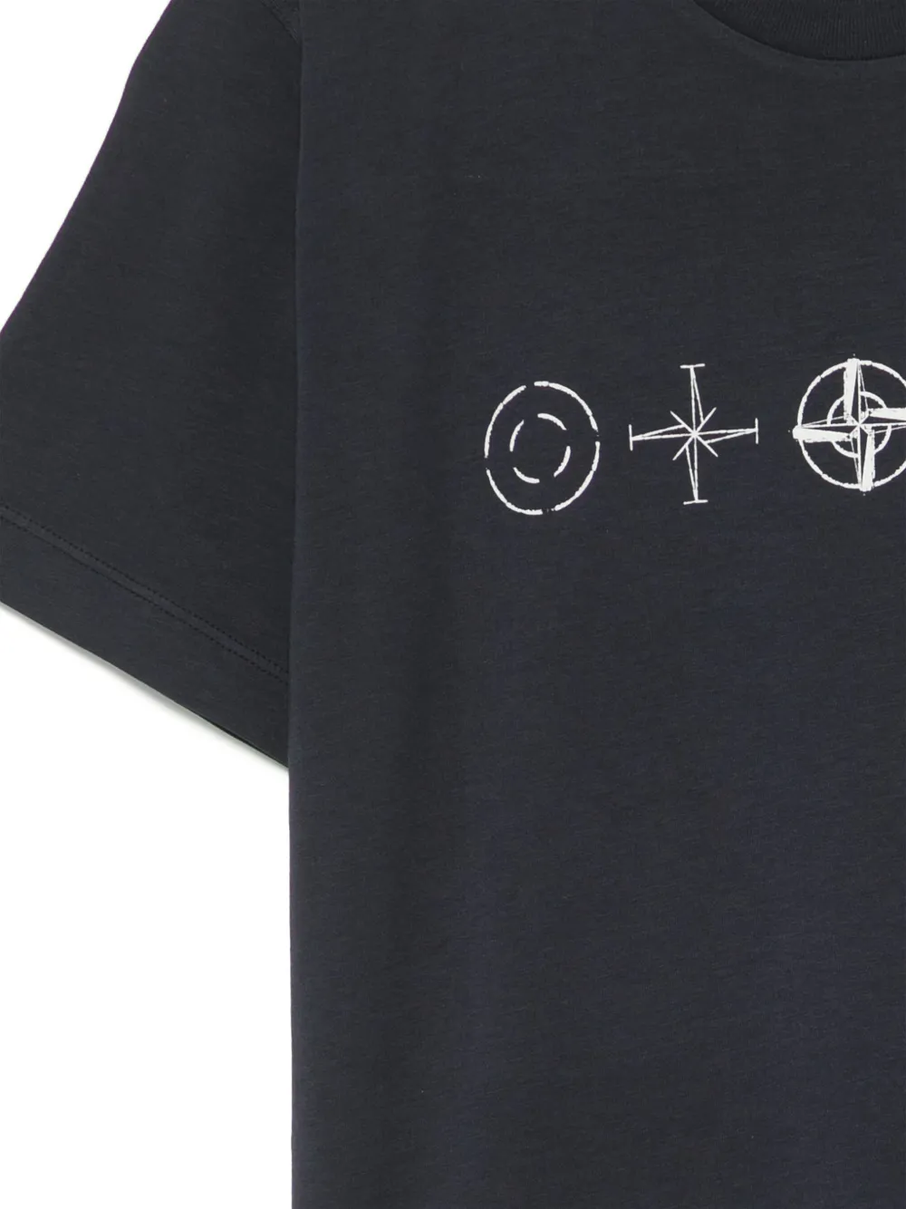 Stone Island Junior Katoenen T-shirt Blauw