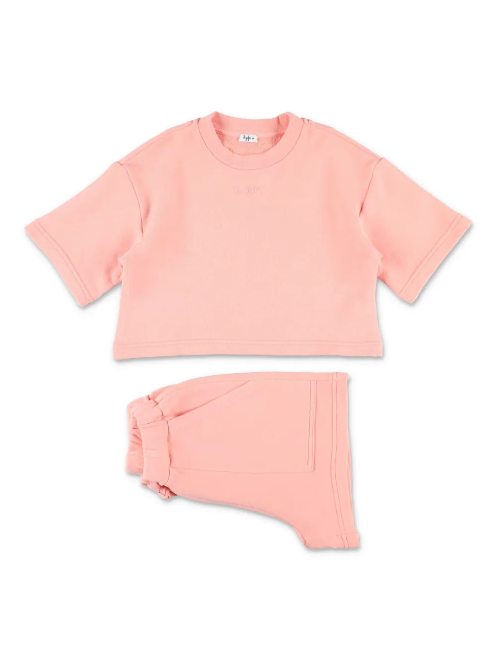 Il Gufo elasticated-waist short set Roze