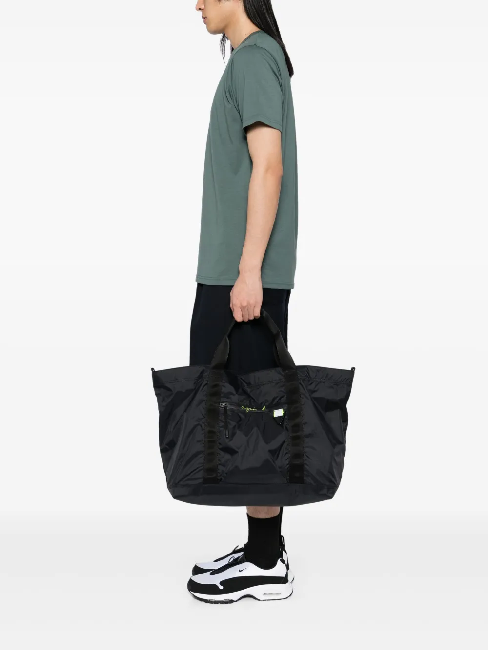 agnès b.  logo-print tote bag | Men | Image 2