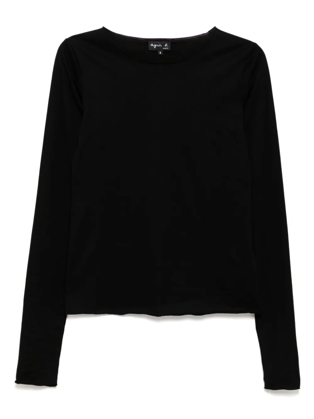 agnès b.  long-sleeved T-shirt | Black | Image 1