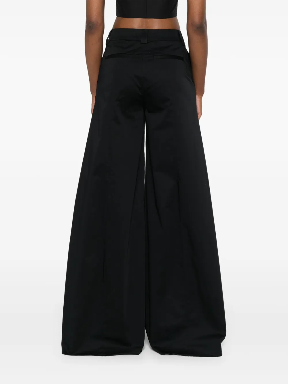 THELATEST Alma broek met wijde pijpen Zwart