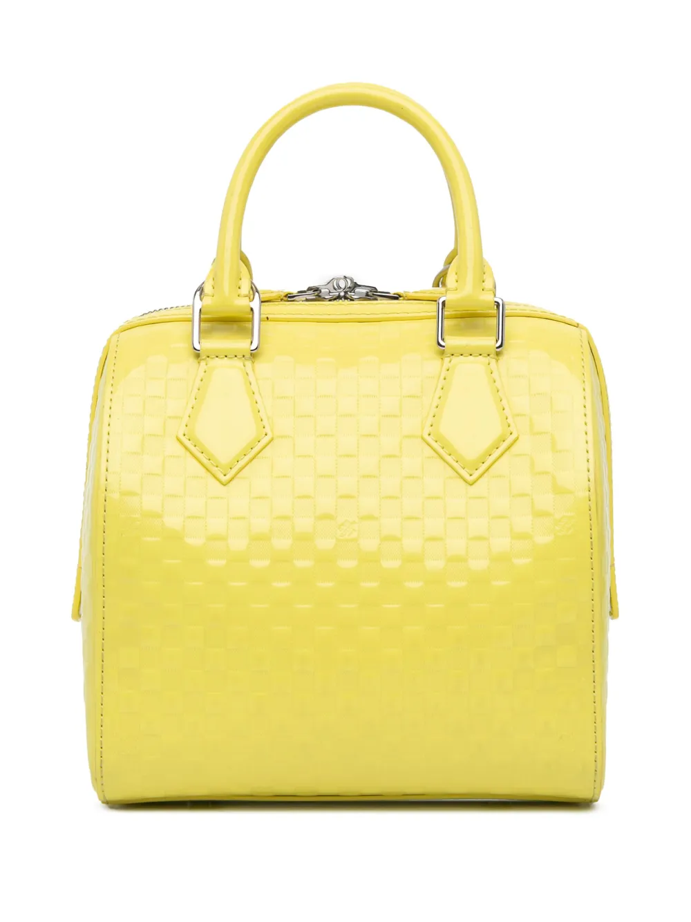 Louis Vuitton Pre-Owned 2013 ダミエ ファセット スピーディ キューブ PM サッチェルバッグ - イエロー Louis Vuitton Pre-Owned 2013 ダミエ ファセット スピーディ キューブ PM サッチェルバッグ - イエロー