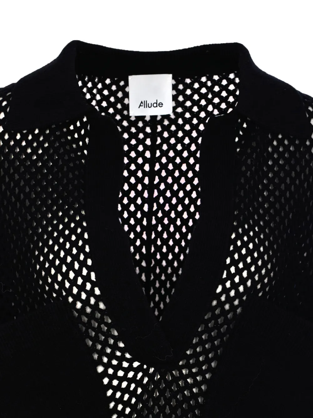 Allude Oversized top met mesh Zwart