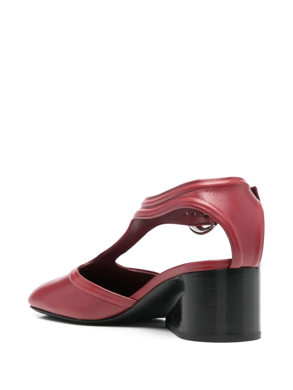 Jil Sander 50mm leather pumps Red