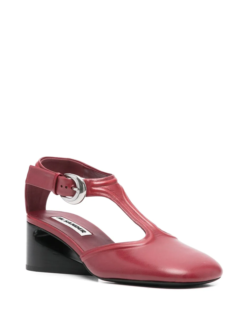 Jil Sander 50mm leren pumps - Rood