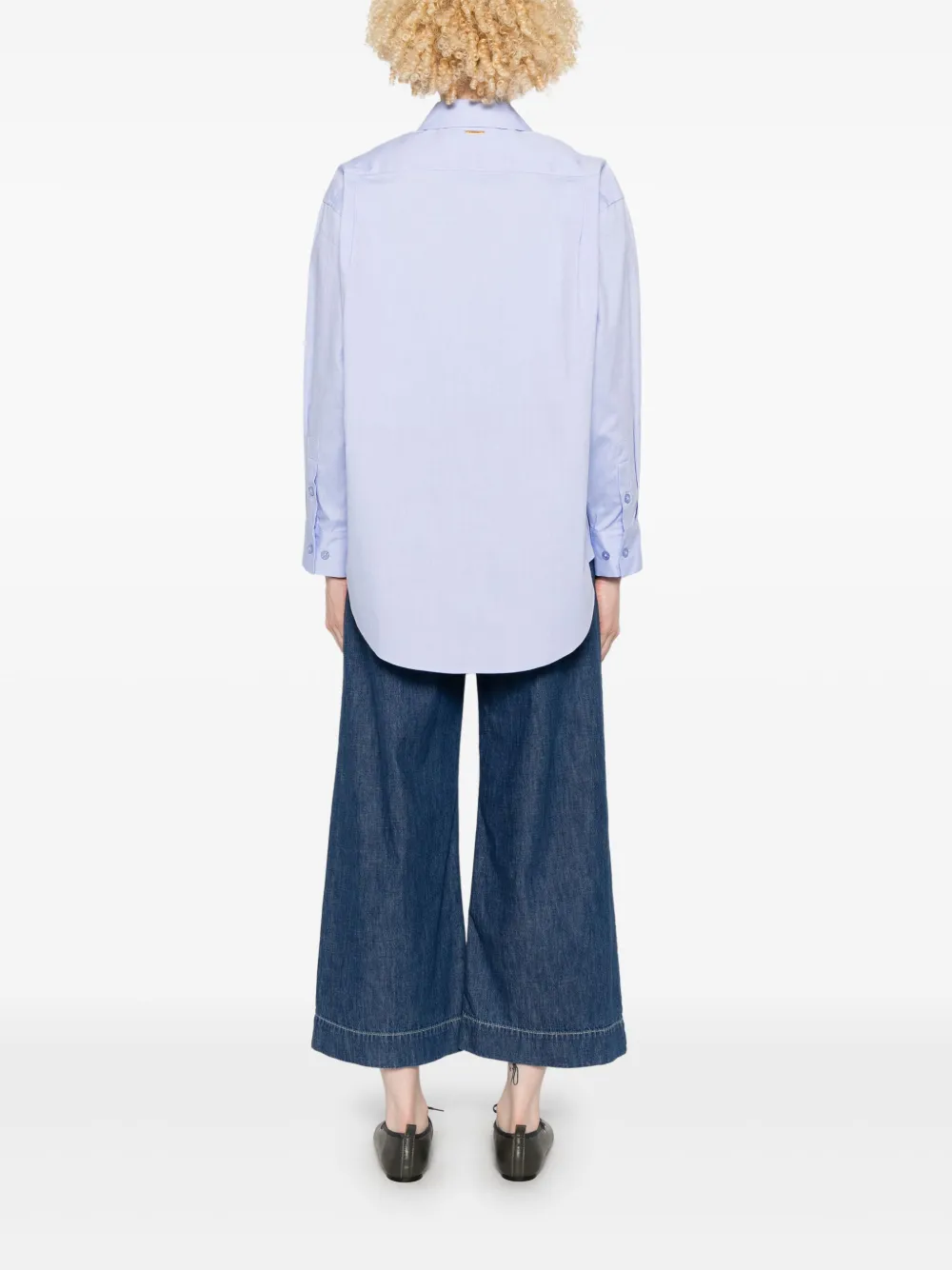 TWINSET LOGO-PLAQUE SHIRT
