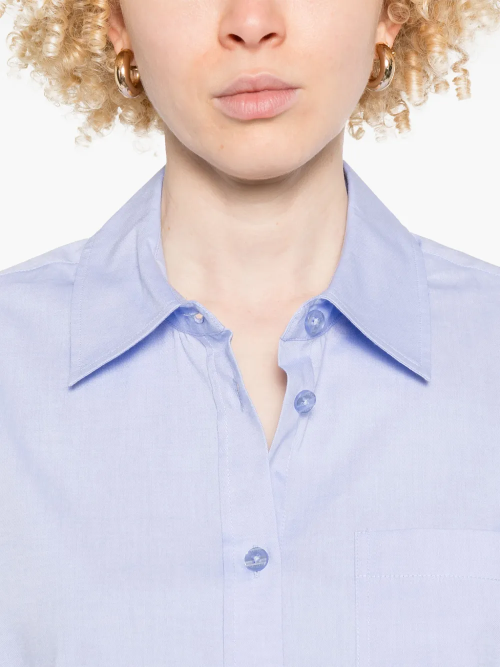 TWINSET LOGO-PLAQUE SHIRT