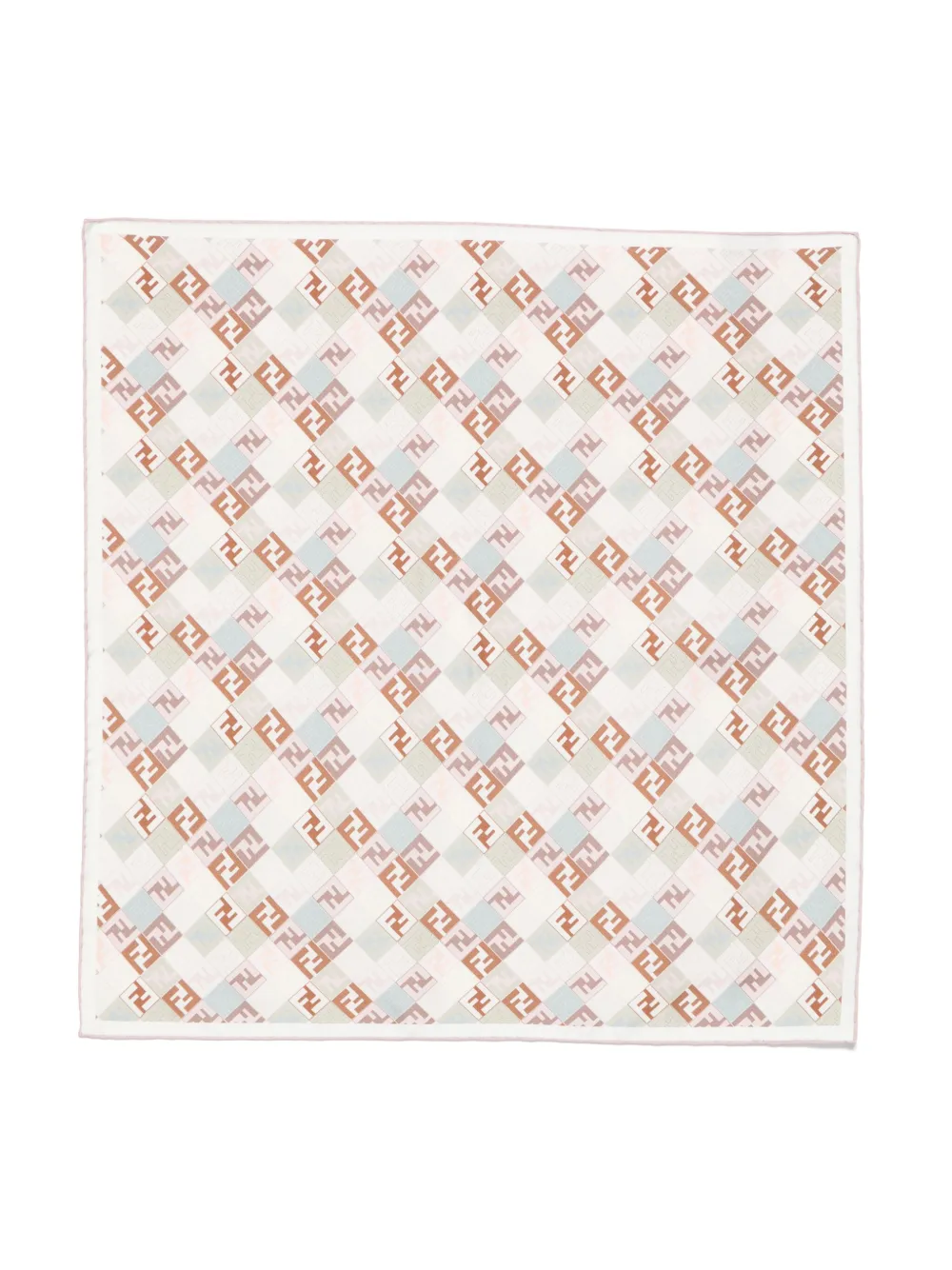FENDI Foulard met FF-patroon Roze