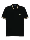 Fred Perry logo-embroidered polo shirt - Black