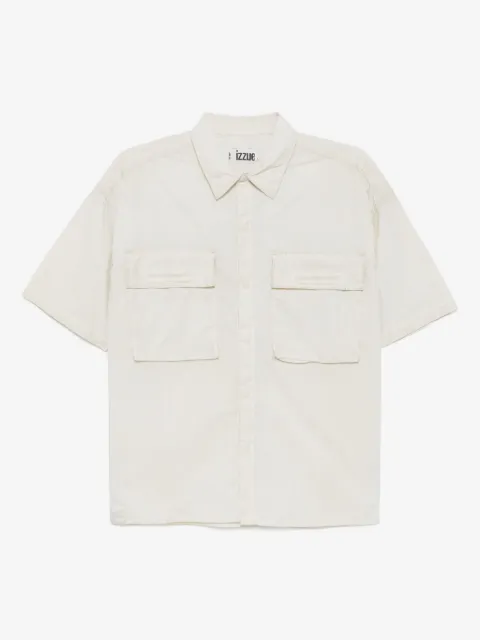 izzue logo-embroidered shirt